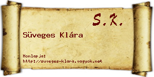 Süveges Klára névjegykártya